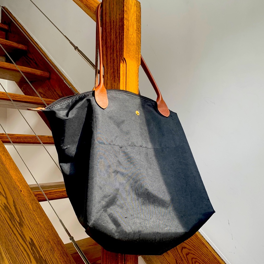 Black large les pliage longchamp bag